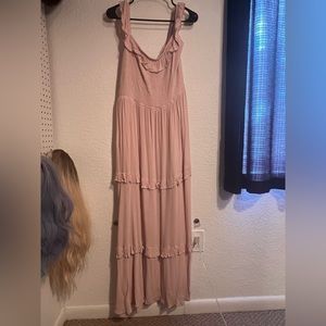 Pink Express off the shoulder ruffled dress